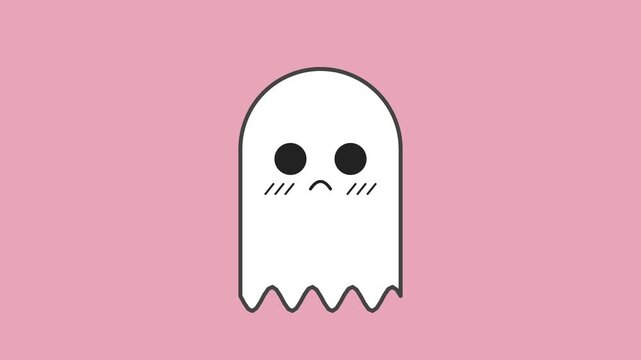 Creepy Halloween Floating Ghost Animation Style 1