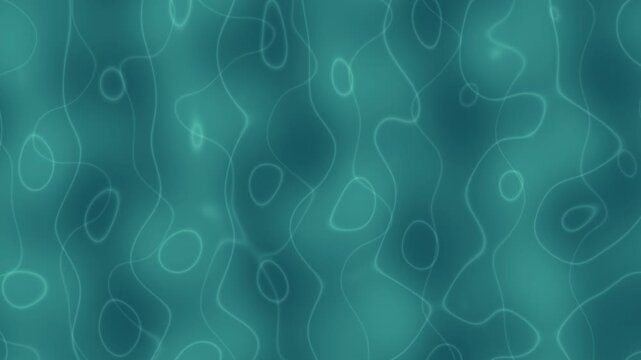 Abstract teal light patterns simulating underwater water caustics. A serene, fluid motion graphic suitable for aquatic-themed backgrounds and calming visual loops.