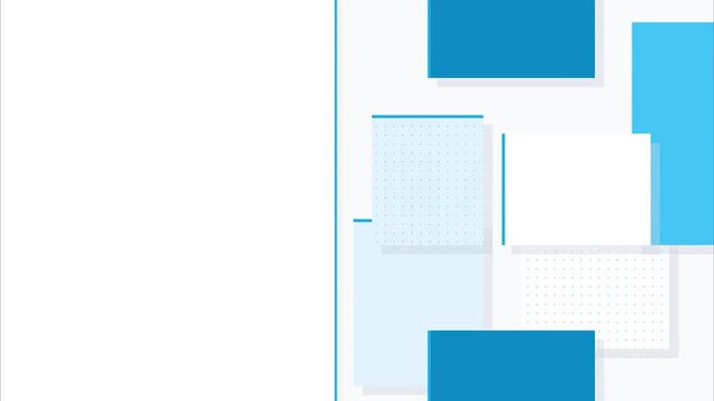 Abstract blue white geometric square pattern modern flat minimalist design corporate presentation background digital layout