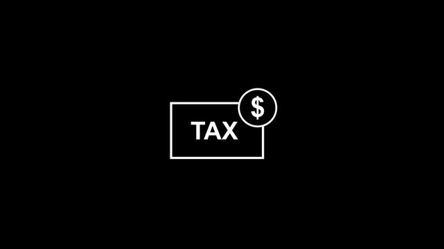 Tax payment icon with dollar currency symbol for corporate financial duties and reporting.Financial report icon.
