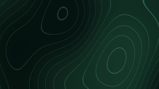 Elegant dark emerald green background featuring flowing topographic contour lines for a modern, organic, and sophisticated look. Perfect for premium motion graphics and web design.