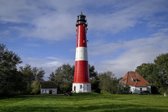 Lighthouse from 1906, island of Pellworm, Schleswig-Holstein Wadden Sea National Park, North Frisia, Germany