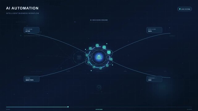Futuristic artificial intelligence automation digital interface