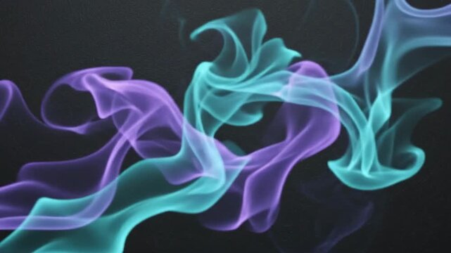 Colorful Light Trails Moving Across Dark Background in Slow Motion Abstract Scene