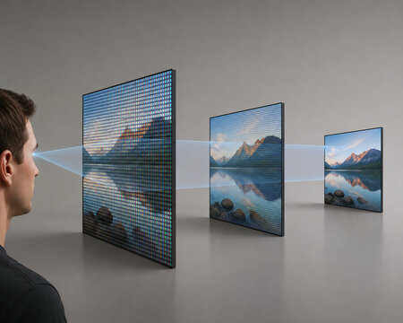 Pixel Density and Visual Acuity Across Viewing Distance