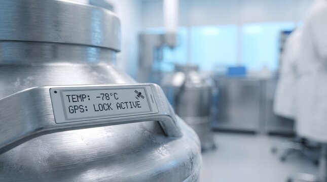Industrial Freezer Display Showing Temperature Minus Seventy Eight Degrees Celsius in Laboratory Environment