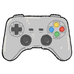 Video Game Controller Icon and Joystick Vector Illustration Isolated on White Background for Gaming, Console, Entertainment, Technology, and Leisure Design © Gamaru