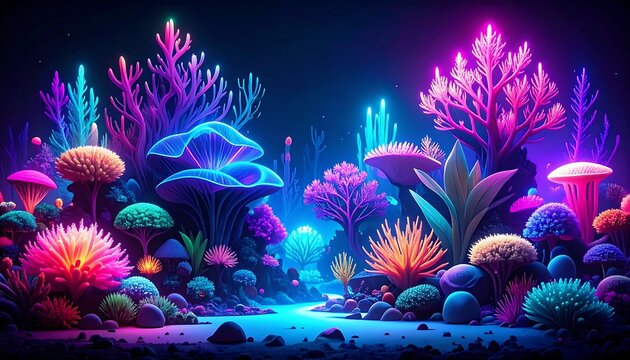 Vibrant underwater coral reef with colorful marine life.