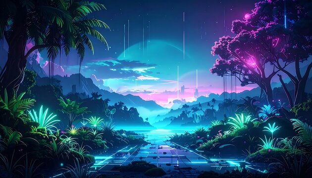 Tropical underwater scene with vibrant coral reef and fish.