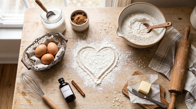 christmas cookies and baking ingredients