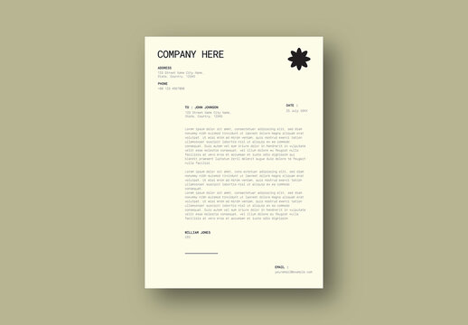 Beige Minimalist Swiss Company Letterhead