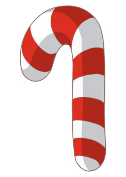 Classic Red and White Striped Christmas Candy Cane