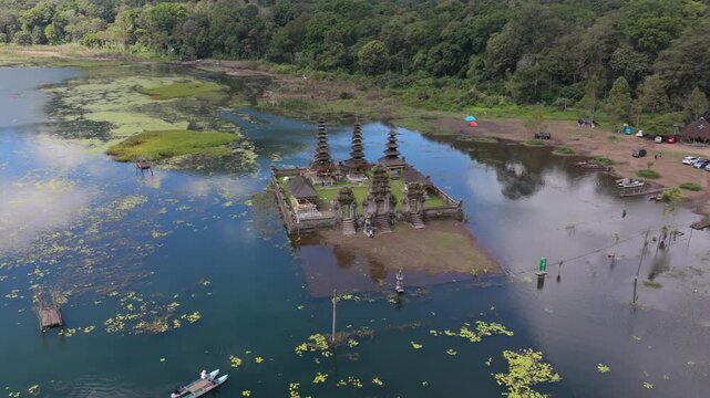Pura Tamblingan Temple at Lake Tamblingan, Bali, Indonesia