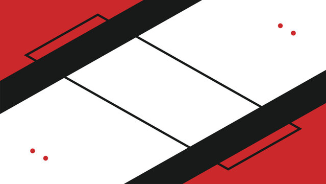 Abstract geometric background vector illustration with red black white parallelogram diagonal bands dots modern symmetrical decorative design