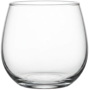 Empty clear glass isolated on black background.