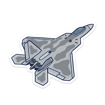 vector illustration of a jet fighter plane