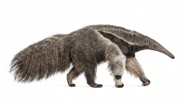 giant anteater walking slowly on bright day