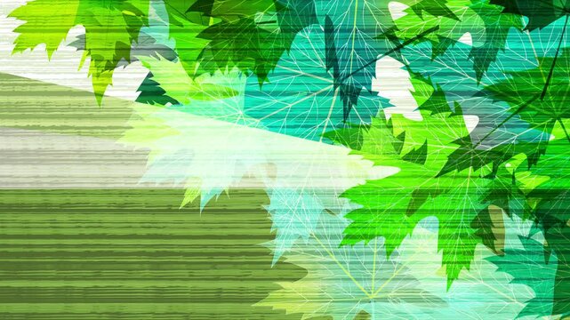 Abstract Artistic Maple Leaves Overlay 4K