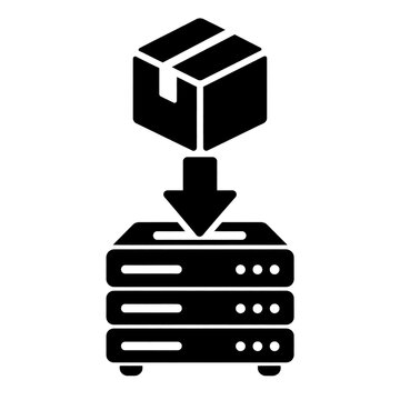 Security patch deployment icon with software package and server for controlled vulnerability remediation