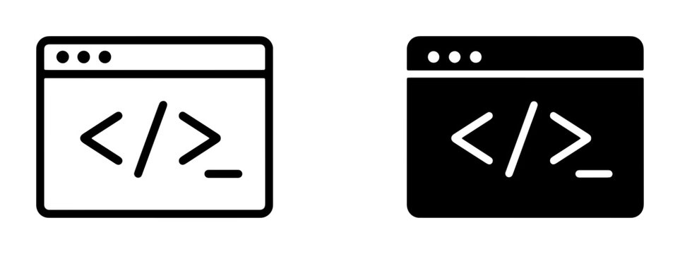 Coding Icons, Programming Symbols, Web Development Interface, Software Development, Scripting Language, Computer Code, Digital Technology, UI Elements