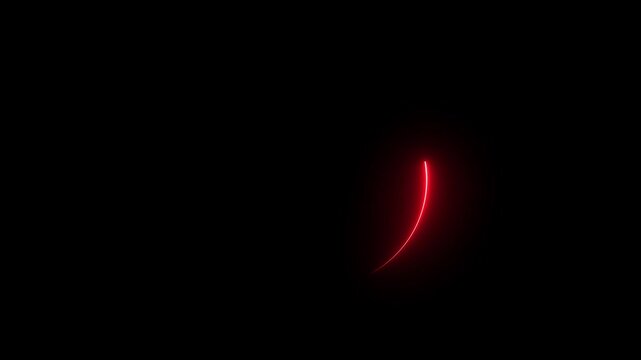 Glowing Neon Circle Ring Light Streak Motion Graphics Overlay