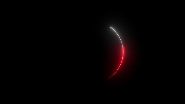 Glowing Neon Circle Ring Light Streak Motion Graphics Overlay