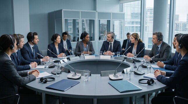 Corporate Governance and Strategy, Executives Meeting Around Boardroom Table