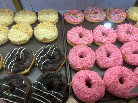 photograph of donuts