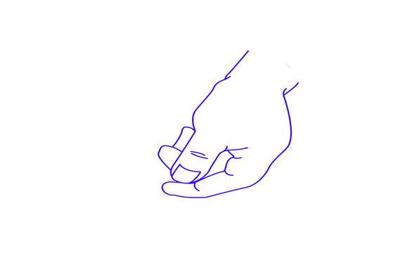 Blue Hand Drawing SVG, Minimal Hand Gesture Line Art Clipart, Elegant Feminine Illustration, Fashion and Beauty Digital Artwork, Creative Hand Outline Design, Cricut Cutting File, Silhouette Line Art,