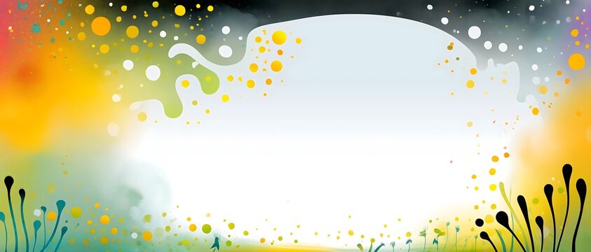 Abstract watercolor splash background with blank copy space for nature inspired design