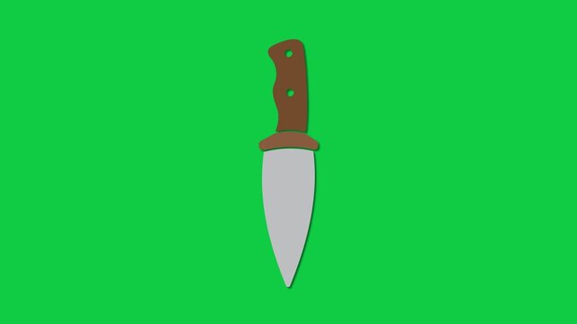 Pocket Knife Weapon Tool Green Screen Animation