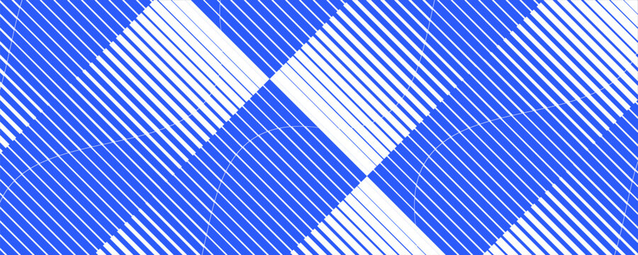 Dense array of vertical blue strokes with pointed tips forming a sinusoidal S-wave pattern through progressive height variation across a light background, as a minimalist vector illustration.