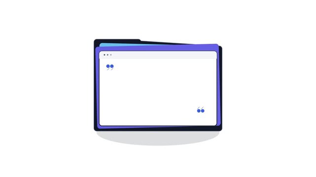 Digital folder icon animation displaying web browser and data files