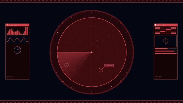 Digital Radar Interface Screen Scanning Data for Target Surveillance