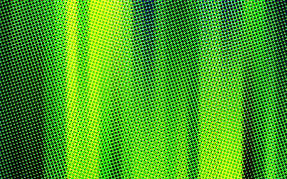 Energetic lime green and yellow halftone dot grid for bold advertising and contemporary graphic art designs