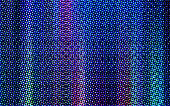 Modern halftone dot pattern with blue purple and green vertical gradients for tech and comic style