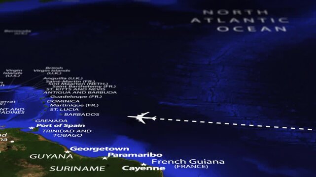 Flight From Nairobi KENYA to Mexico City MEXICO with flag pins