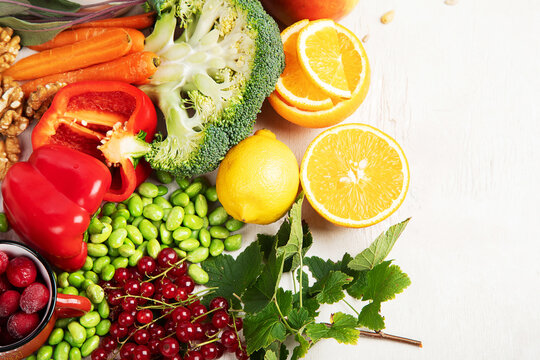 Products containing vitamin C.
