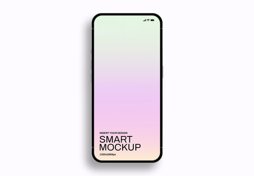 Premium Minimalist Mobile Phone Screen Mockup Template