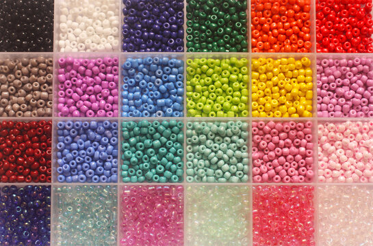 Box of Colorful 4mm Seed Beads For Jewelry Making