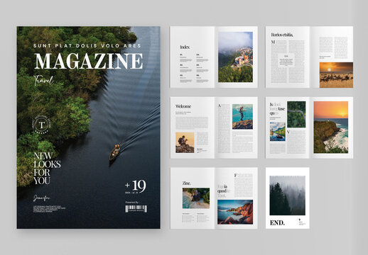 Modarn Editorial Travel Magazine Layout Template