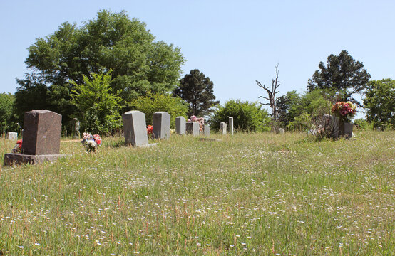 Historic Headstones at New Hope Cemetery Located in Bullard TX