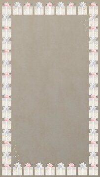 Birthday gift frame iPhone wallpaper, textured background
