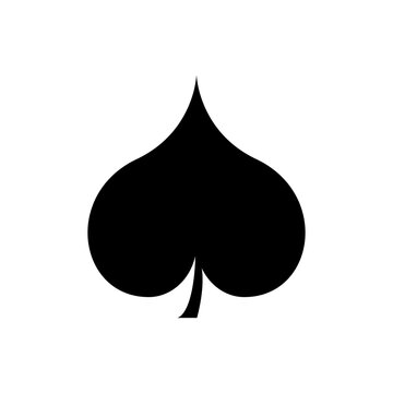 A black spade symbol on a white background