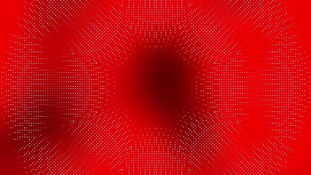 Animation of snowflake christmas pattern on red background . Loop Christmas background