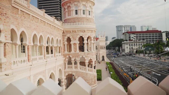 Sultan abdul samad building revealing the kuala lumpur cityscape