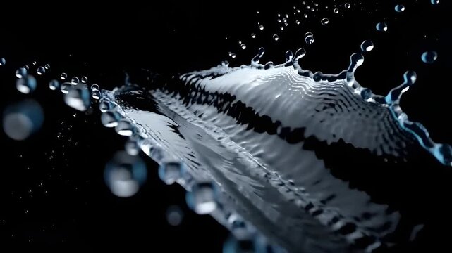Water Splash Sheet Depth Burst Clear Backcorner Landscape Animation