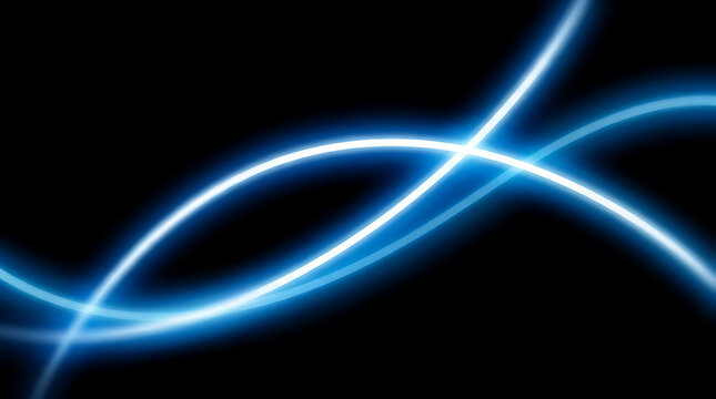 Dynamic Glowing Blue Motion Curves Abstract Background