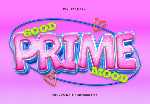 Glossy Bubble Text Effect
