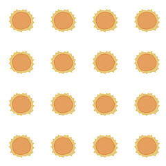 Seamless pattern set of cute celestial space and weather icons PNG background © Yeoha